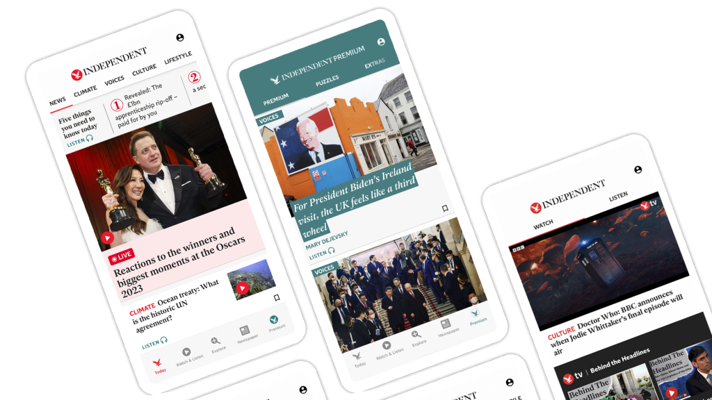 The Independent mobile app